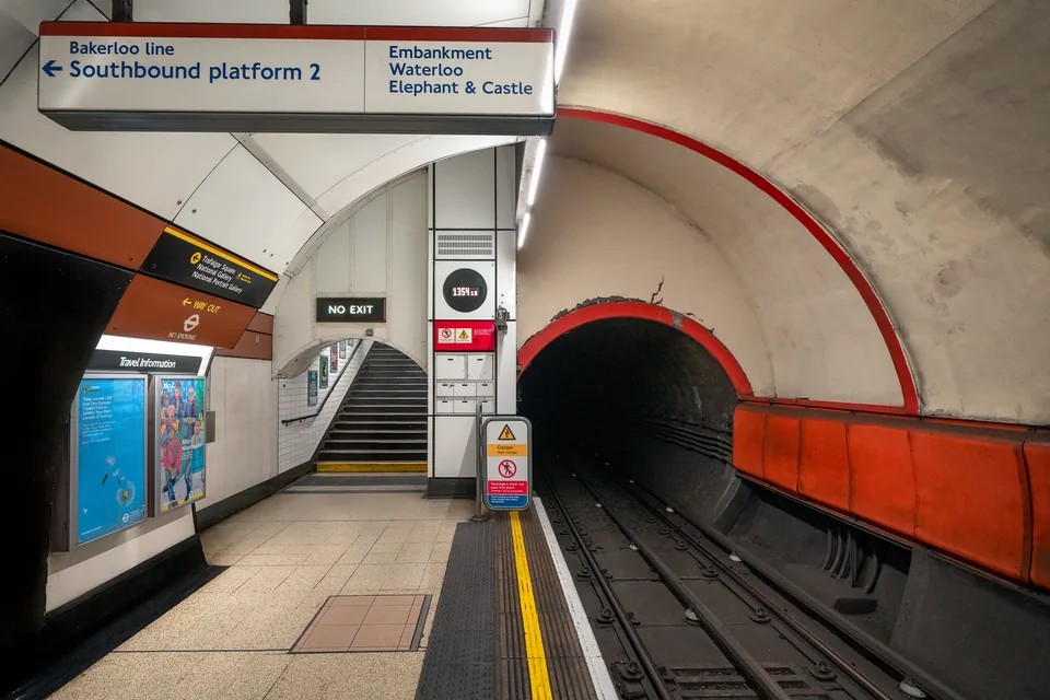 London Underground station entrance and concourse